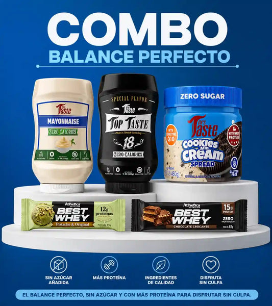 Combo Balance Perfecto | 2 Salsas Saladas + 1 Spread + 2 Barras de Proteína 12 y 15 gramos