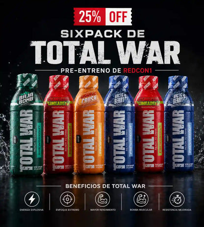 Pre-Entreno | Total War | Redcon1 (Sixpack x 6 unds)