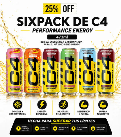 Bebida Energizante 473ml | C4 Performance | Cellucor ( Sixpack x 6 unds)