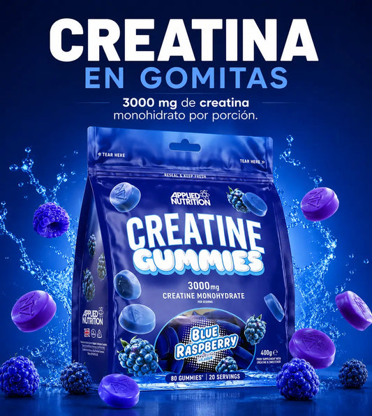 Creatina Monohidrato en Gomitas | Applied Nutrition | 80 Gomitas