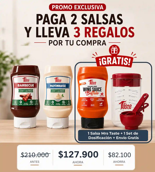 🎁3 REGALOS por la compra de 2 Salsas Mrs Taste