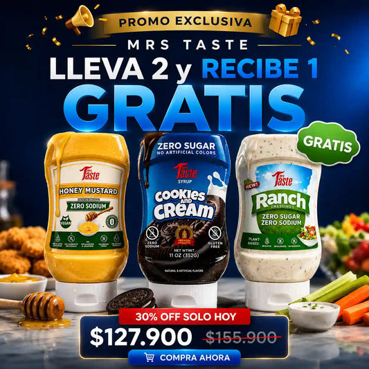 Mega Promo: Lleva 2 y te Regalamos la 3ra Salsa Mrs Taste🎁