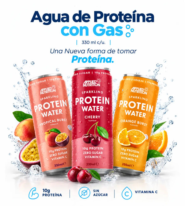 Agua de Proteína con Gas | Applied Nutrition | 330 ml c/u
