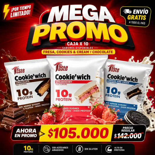 🎁Promo Relámpago: Snacks Proteicos | Mrs Taste | Caja x 10 Unds
