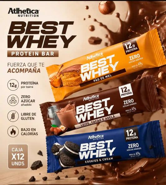Barra de Proteína 12gr | Best Whey | Atlhetica Nutrition (Caja x 12 unds)
