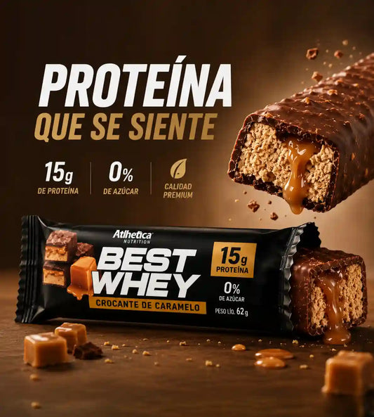 Barra de Proteína 15gr | Best Whey | Atlhetica Nutrition (Caja x 12 unds)