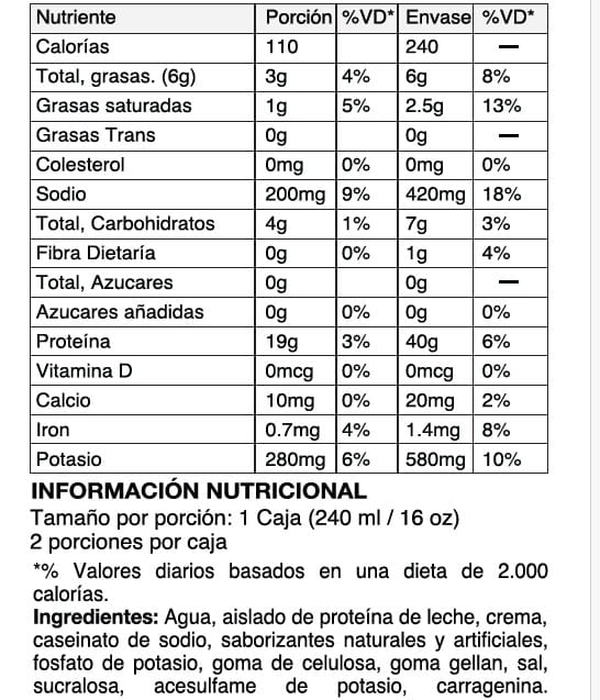 Batido de Proteína 40gr | MRE Protein Shake | Redcon1 (Sixpack x 6 unds)