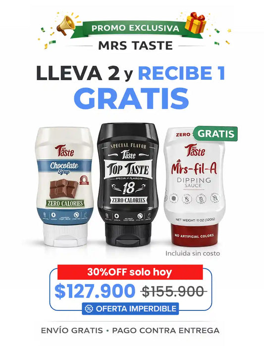 Promo de Salsas Mrs Taste: Paga 2, Lleva la 3ra GRATIS🎁