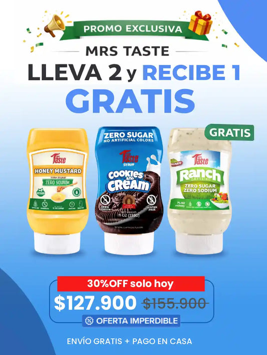 Mega Promo: Lleva 2 y te Regalamos la 3ra Salsa Mrs Taste🎁